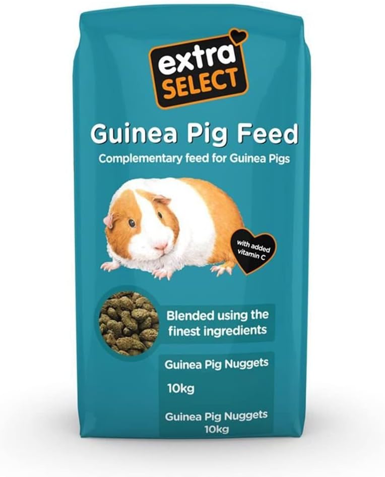 Extra Select Guinea Pig Nuggets - Dry Pellets with Vitamin C Small Animal Food Guinea Pig Food Nuggets - 10kg