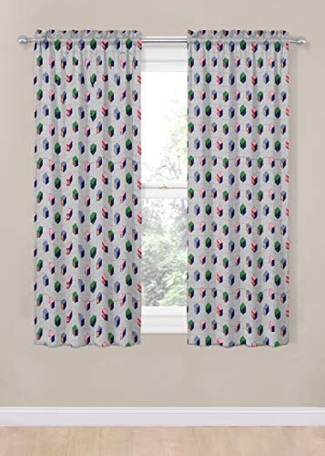 Jay Franco Minecraft Genda Iso Animals 63" Curtains - Official Bedding Decor with Tiebacks