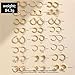 24 Pairs Gold Hoop Earrings Set For Women Multipack, Hypoallergenic Chunky Chain Twisted Hoop Earrings Pack, Fashion Dangle Earrings Jewelry For Gift (H1060)