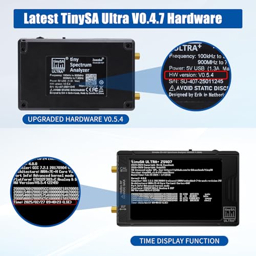 Image of 2025 Upgraded Ultra+ZS407 Spectrum Analyzer, 4.0 Inch 100kHz to 7.3GHz Handheld Frequency Analyzer with 32Gb Card, 2-in-1 Signal Generator 100kHz to 900MHz MF /HF /VHF UHF Input