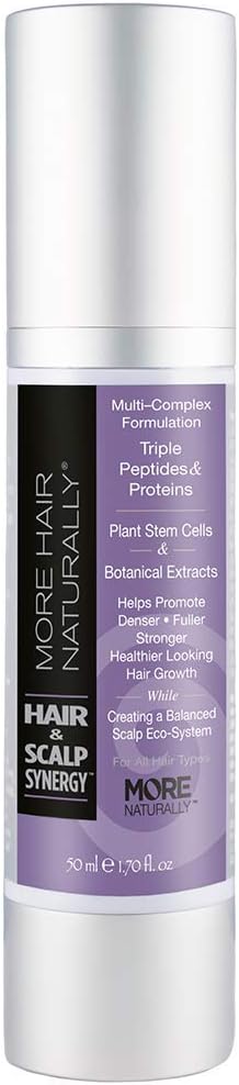 More Hair Naturally and Scalp Synergy : Encourage and Support Proper Functions of The and Scalp to Help Promote Stronger, Thicker, Fuller Looking Growth.