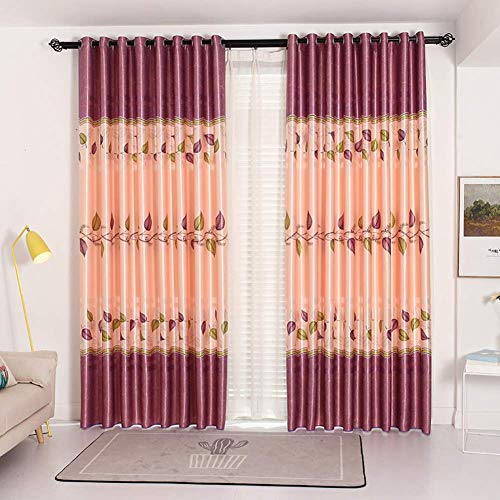 Jnday Vorhang ösen gardinen Blackout Vorhang,Moderne Nordische Wohnzimmer Schlafzimmer Fußboden-Fenster Boden Vorhang,Perforierten Vorhang Elegant Blickdicht 100x100cm(39x39inch) H