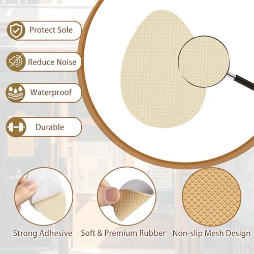 Image of Non Slip Shoes Pads Sole Protectors Adhesive High Heels Anti-Slip Shoe Grips (Beige 4pairs)