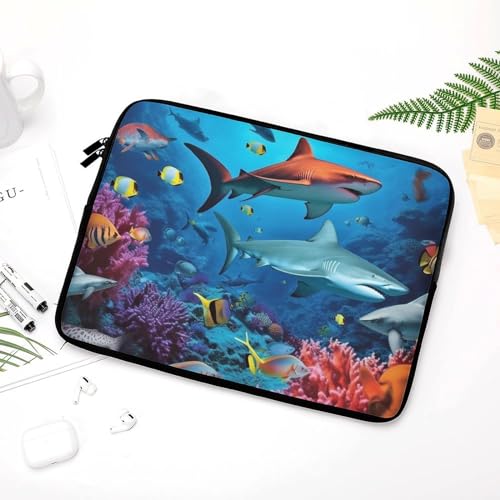 Funda para Laptop 10 pulgadas Diseño Tiburones Coral miniatura 5