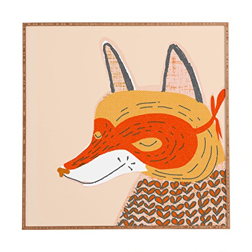 Deny Designs Mummysam, Mr Fox, Framed Wall Art, Small, 12x 12