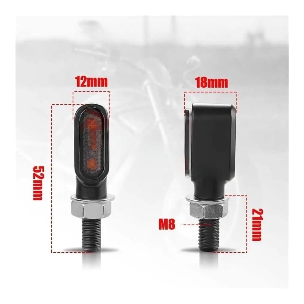 Indicatore direzione moto per moto Mi&ni in metallo 3LED, luci