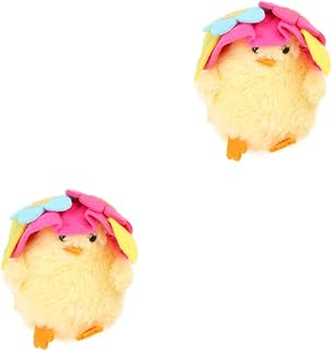 Amosfun 2 Pçs Enfeite De Pintinhos Em Miniatura Realista Decoração De Cesta De Pintinhos De Pelúcia Brinquedo De Pelúcia Bicho De Pelúcia Enfeite De Frango De Pelúcia Artesanato Em Forma