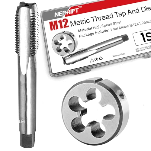 M12 x 1.25 Tap and Die Set HSS M2 Right Hand M12 x 1.25 mm Tap Die Set