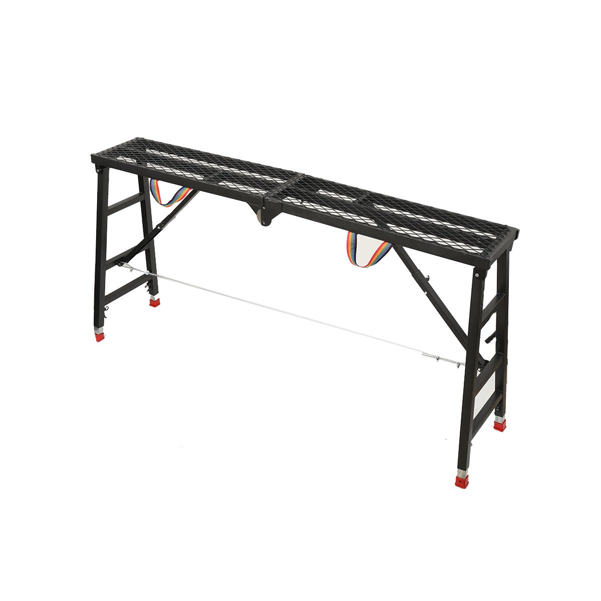 Plateforme de Travail Échafaudage Pliant Portable, Capacité de Charge 350 kg, Pieds Antidérapants, Tabouret de Peinture pour Cloisons Sèches, Nettoyage, Lavage