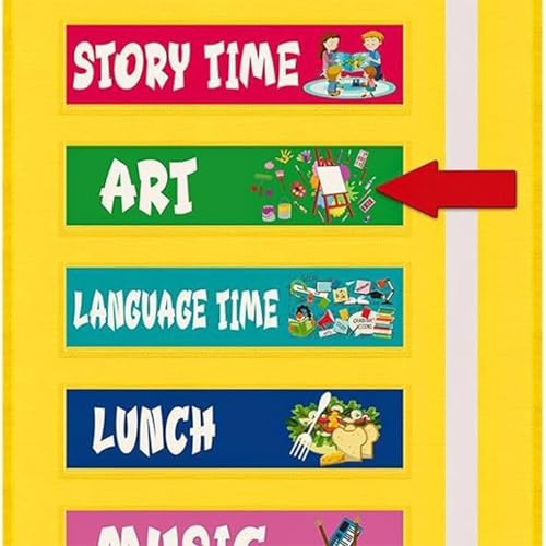 Tableau de poche du programme de classe outil d'enseignement visuel calendrier école à la maison - 7