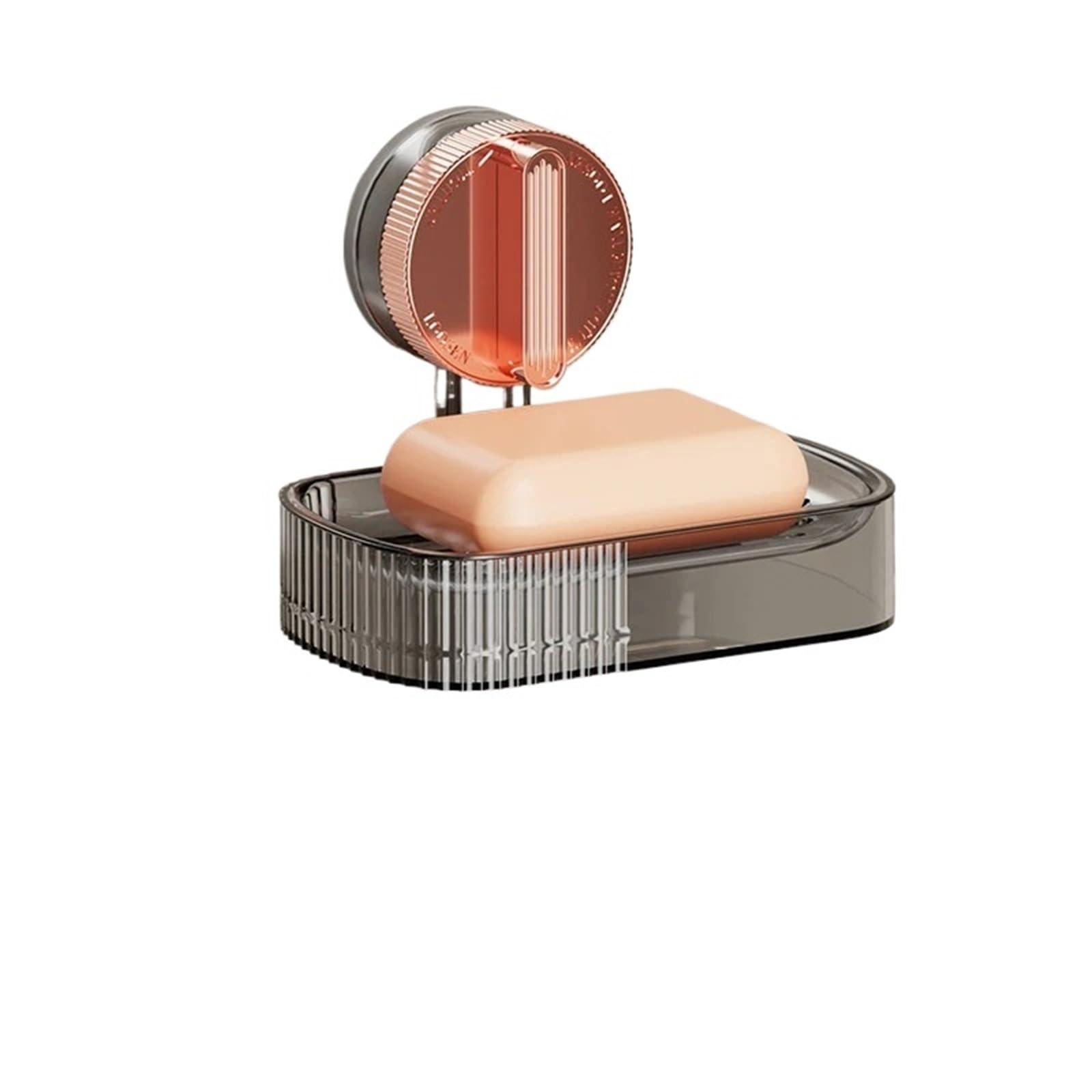 Jabonera Jabonera for Ducha con Ventosa for Pared, sin Necesidad de taladrar, extraíble, for baño, bañera y Cocina(1-Layer-Rose Gold)
