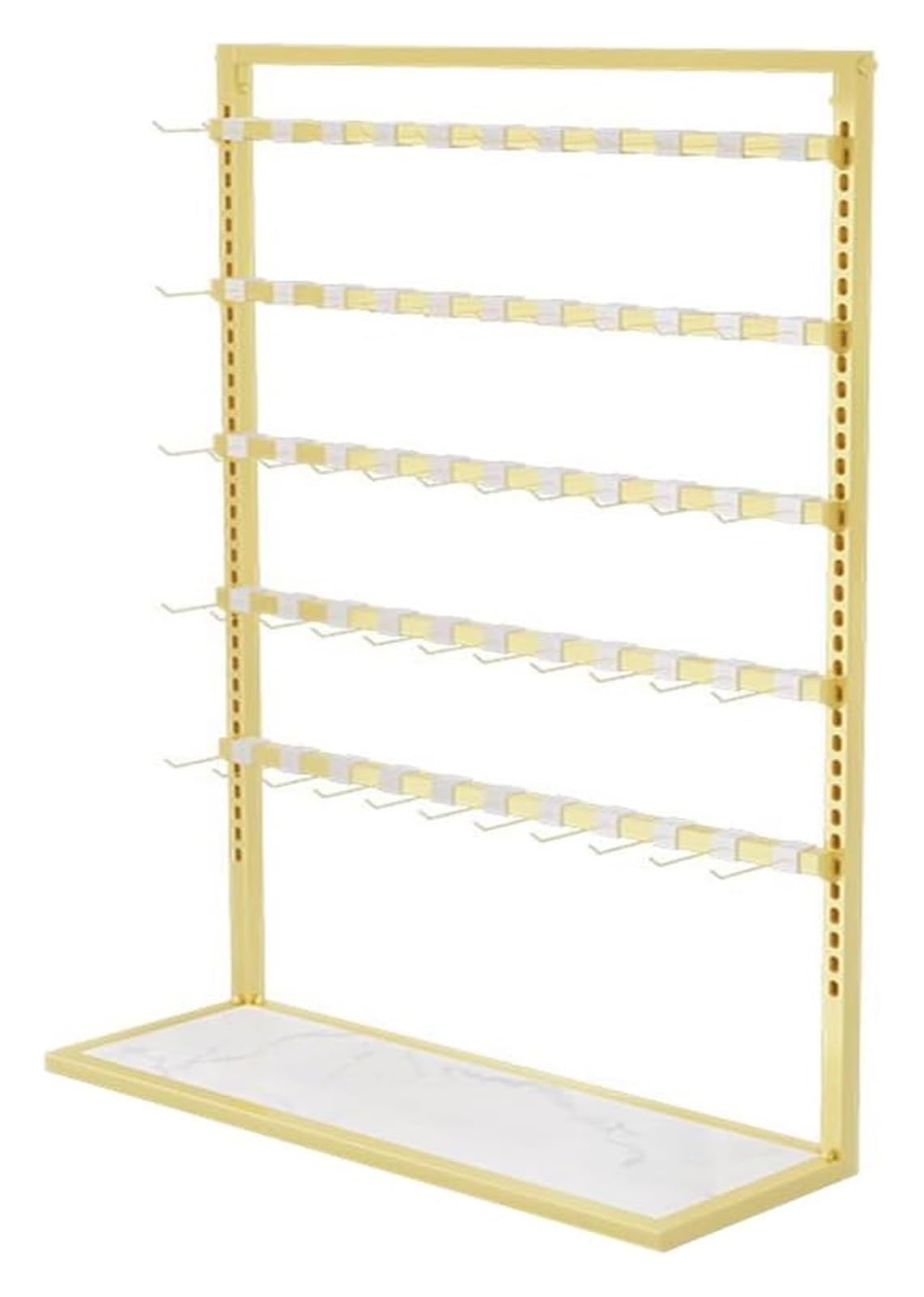 5-stöckiges Präsentationsregal Aus Metall for Unterwäsche, Bodenstehender Aufbewahrungshalter Aus Eisen for Slipper-Telefonhüllen(Gold,100x35x165cm)