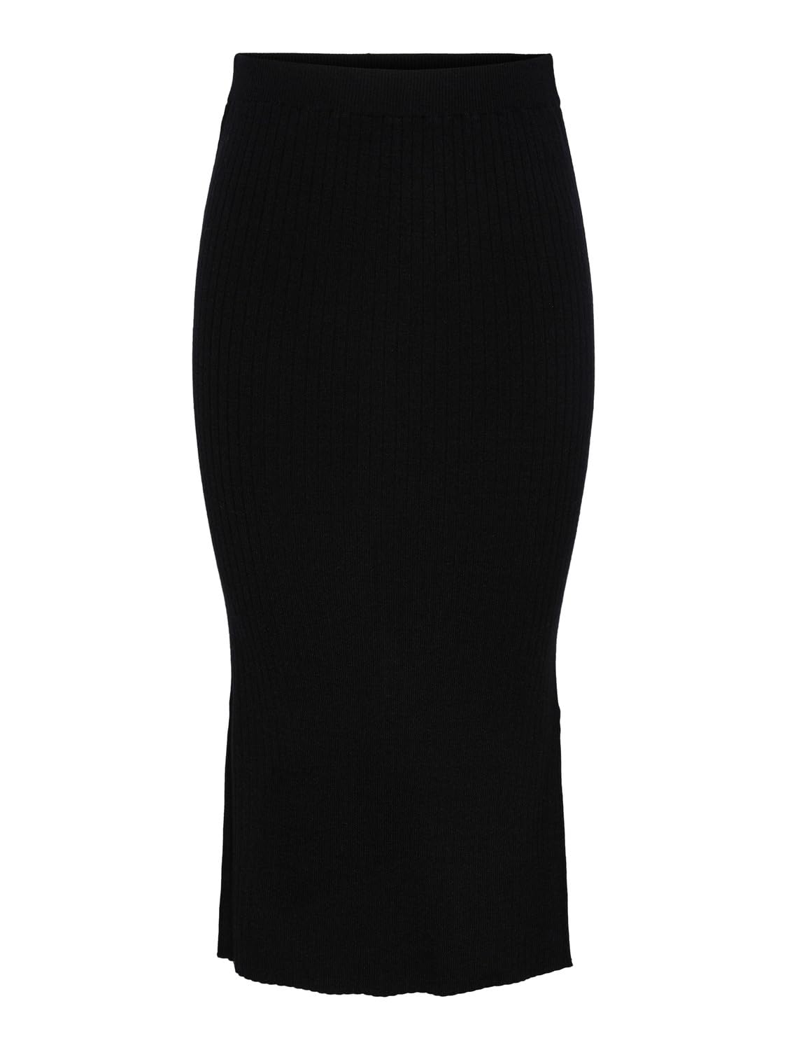 PIECES Pccrista Hw Midi Knit Skirt Noos BC, Black, M