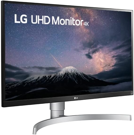 LG 27UL650-W Monitor 27 4K UHD (3840 x 2160) IPS Display, VESA DisplayHDR 400, sRGB 99% Color Gamut, Radeon FreeSync, 3-Side Virtually Borderless Display- White