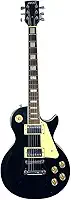 MXT Guitarra Elétrica Les Paul Clássica, Preta, 2 Captadores Duplos, Escala 62,8cm, Ponte Fixa