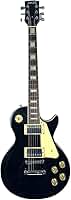 MXT Guitarra Elétrica Les Paul Clássica, Preta, 2 Captadores Duplos, Escala 62,8cm, Ponte Fixa