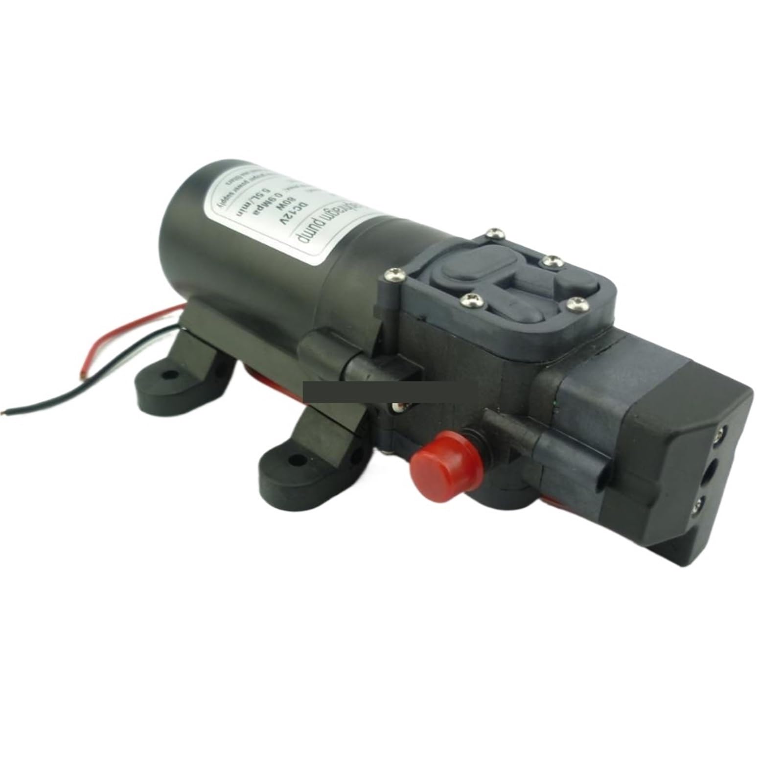 1 x 80 W wysokociśnieniowa samozasysająca pompa natryskowa z automatycznym przełącznikiem ciśnieniowym, typ 5,5 l/min, 12 V (typ przełącznika ciśnienia, 12 V)