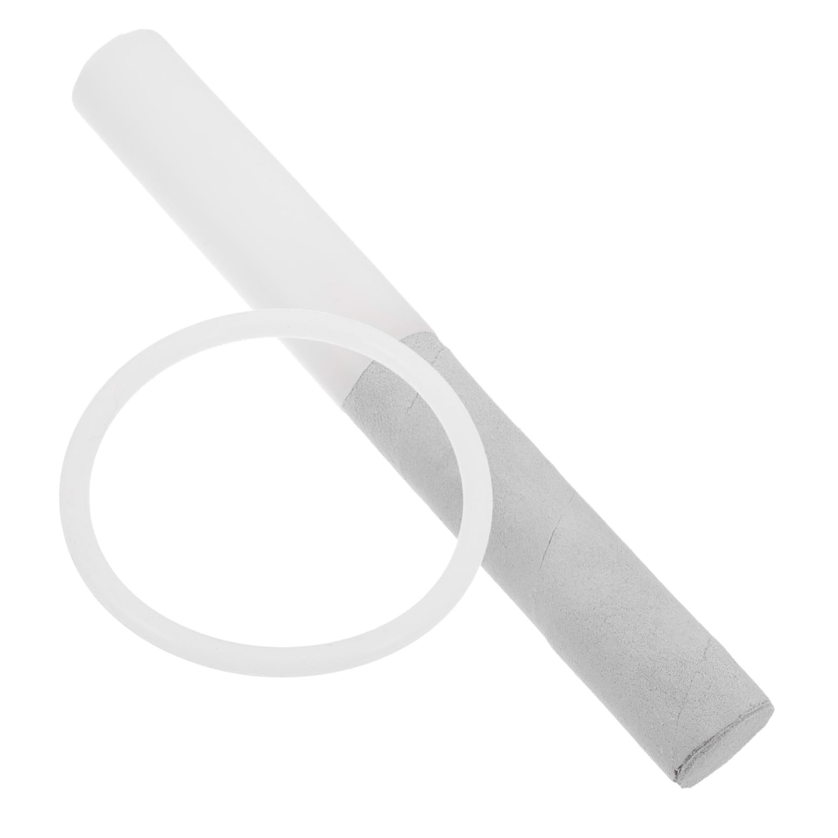 HEMOTON 1Set Acrylic Singing Bowl Striker Meditation Mallet for Sound Bowls Includes Dual Ended Rod and Ring for Crystal Singing Bowl Use