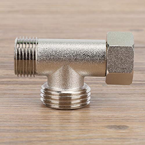 2 Stück Sprayer Connected European Standard 3/8 Zahnadapter Vernickeltes Material 3-Wege-Anschlussventil Toilettenumlenkventil Adapter Spülventil