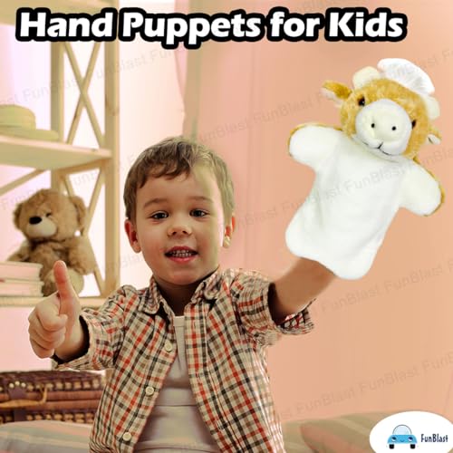 Image of FunBlast Plush Hand Puppets for Kids - Animals Hand Puppet Toys, Soft Hand Puppets for Kids, Story Telling Puppet for Kids, Hand Puppet Toy, Fun Play Learning Toys (Sheep)