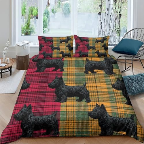 Housse de couette Scottish Terrier cadeau idéal parure lit double - 4