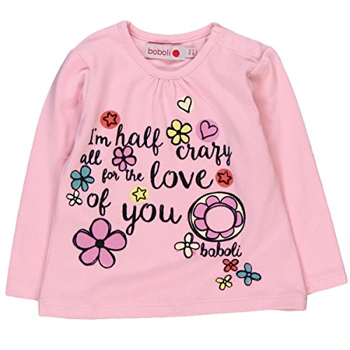 boboli 204062 T-Shirt Manches Longues, Rose (Pétalo 3554), 98 cm Bébé Fille