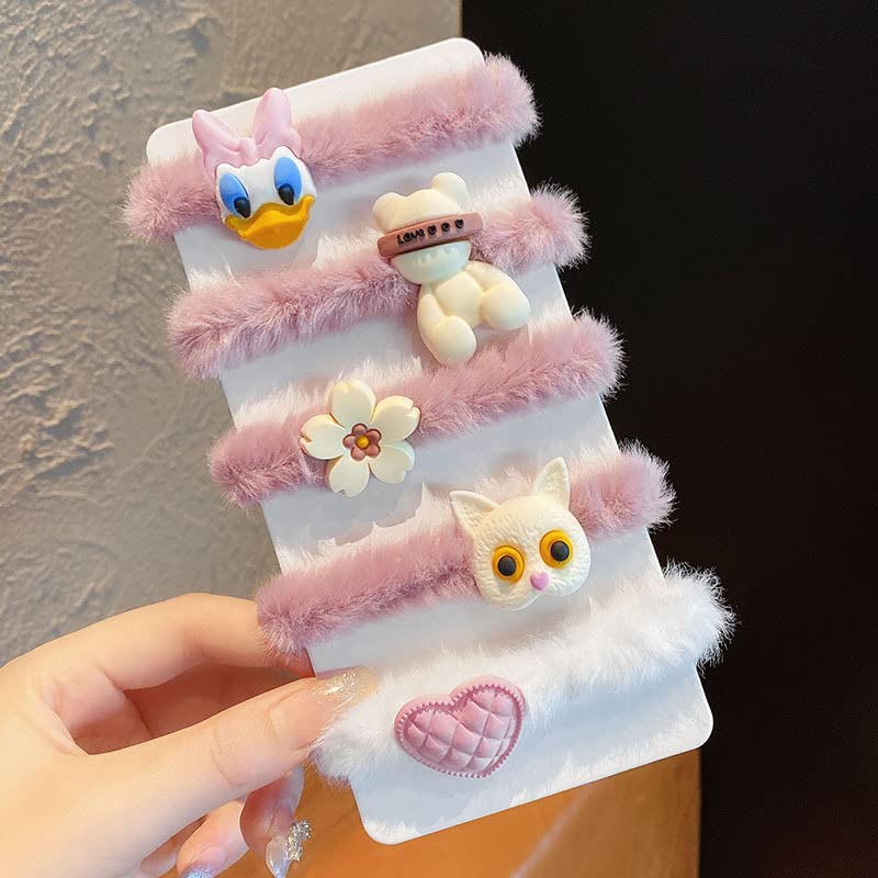 5 pcs Hair Band/Scrunchie with Character Charms (Animals and Flowers)