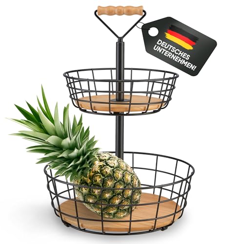 LUXEURS® | Obst Etagere - Einzigartiger Obstkorb Mit Viel Platz! |...
