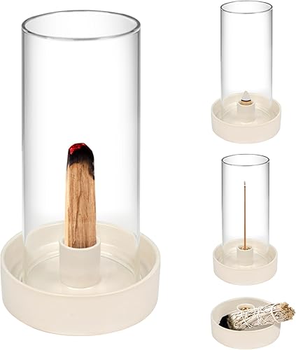 Soporte multifuncional para quemador de incienso, perfecto para varillas de incienso, Palo Santo, salvia y más. Diseño moderno y simple con una