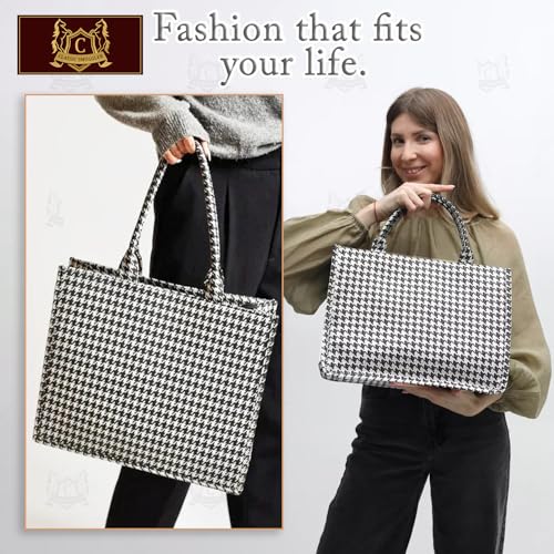 Image of Classic Smuggler Bag, Large Capacity Geometric Print Tote Bag for Women - Stylish Shoulder Handbag for Office, Shopping, and Daily Use | Lightweight & Durable Fabric Bag
