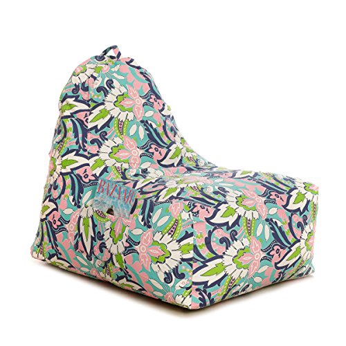 Image of Style Homez Hackey Cotton Canvas Floral Printed Bean Bag XXL Size Filled with Beans Fillers