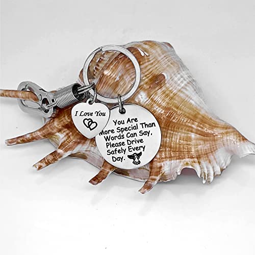 Image of Customize Personalized Laser engraved Drive Safe Keychain Gifts for Husband Dad Boyfriend Valentines Day Father's day Birthday