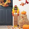 Glitzhome Wooden Thanksgiving Turkey Porch Sign Farmhouse Hanging Decor for Fall Harvest Rustic Standing Turkey 40H