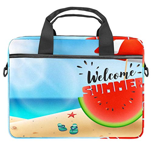 Maletín portátil 14 pulgadas y bandolera ordenador 13.3 Hello Summer Beach Sandía
