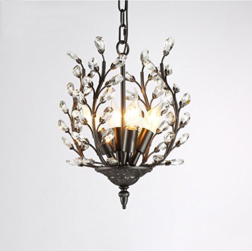 Lustre en cristal d'exception style branche créative en fer forgé pour salle à manger