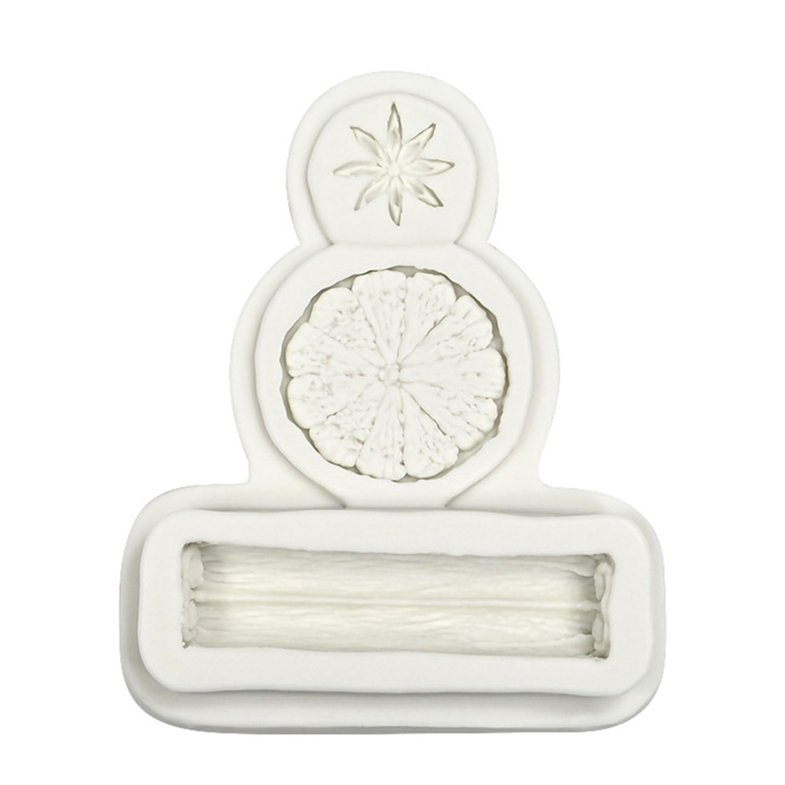 MICFENY Elegant Lemon Slices and Star Fondant Mould Winter Silicone Set for Cake Decoration and Candy Making
