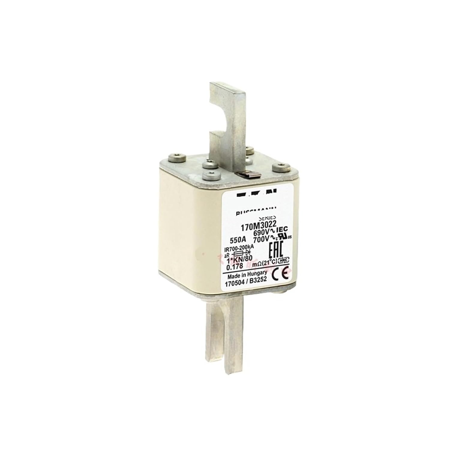 さお ヒューズ 170M3020 170M3021 170M3022 170M3023 500A 630A