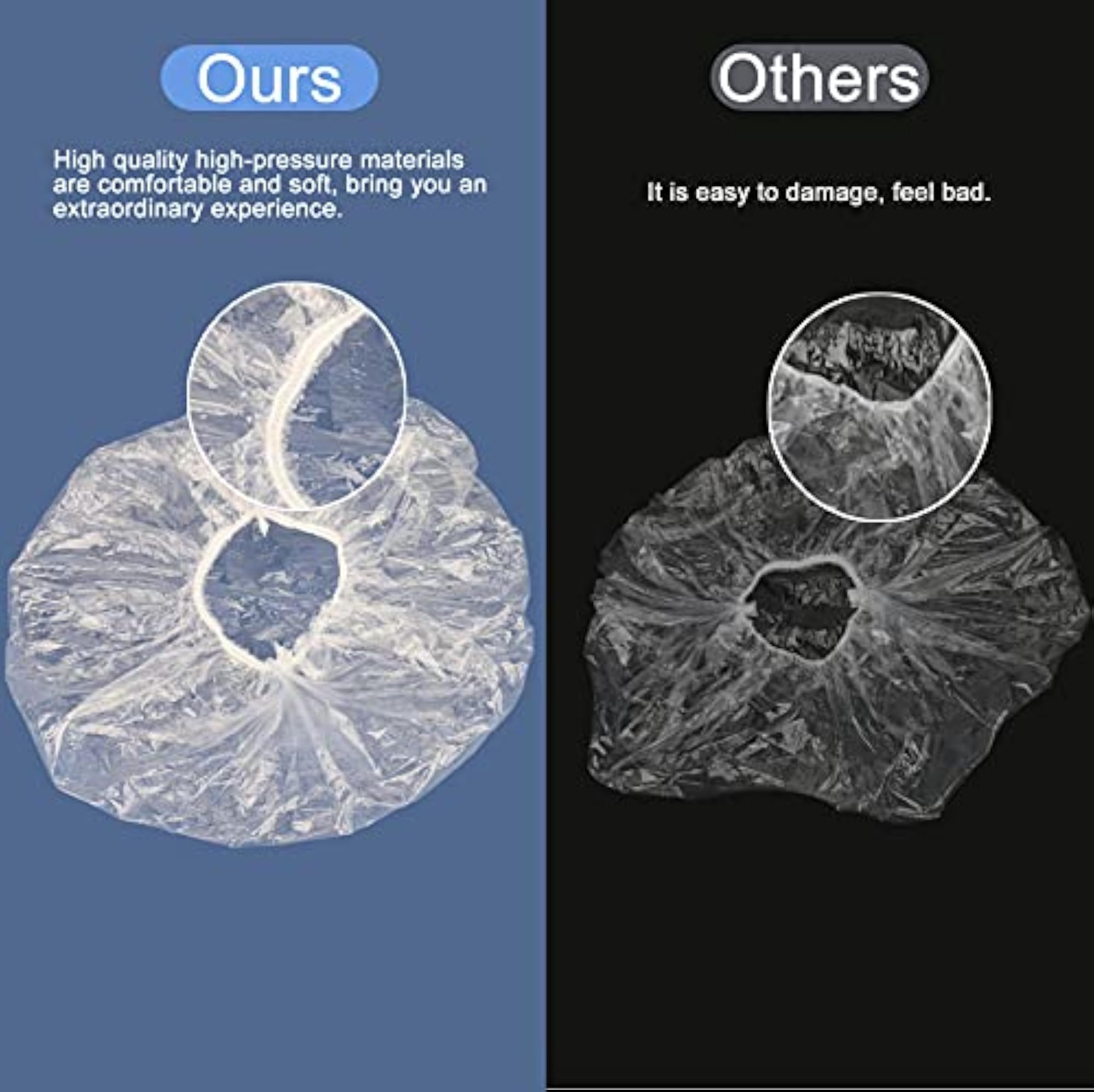 Disposable Thick Clear Waterproof Shower Caps