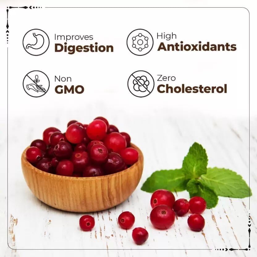 Image of Nutoly Dried Cranberries, Naturally Sweetened Premium Californian Cranberry, Antioxidants Rich, Delicious Tasty and Chewy Snack, Ideal for Snacking, Baking, Perfect for Gifting (Cranberries 500grm)