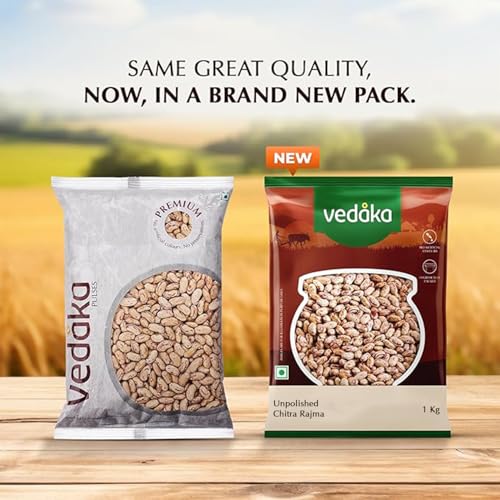 Image of Amazon Brand - Vedaka Unpolished Chitra Rajma | 1 Kg | Premium Chitra Rajma