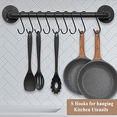 30-Pack-Heavy-Duty-S-Hooks-Black-Steel-S-Shaped-Hooks-for-Hanging-Jeans-Pans-Pots-Plants-Bags-Towels-Kitchen-Closet-Hooks-Hanger-Large-35-inch