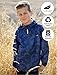 Therm Boys Rain Jacket, Lightweight Packable Raincoat for Kids Toddler - Waterproof, Taped Seams (Camo, 10)