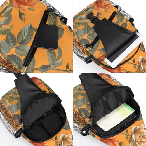 Sling bag unisex con estampado floral 7.9 x 3.5 x 14.2 pulgadas miniatura 5