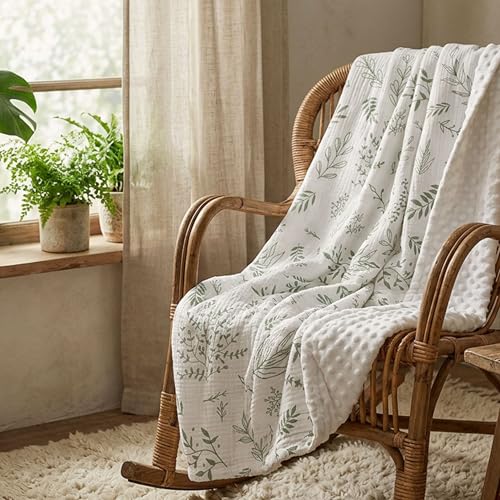 Image of GLLQUEN BABY Muslin Baby Blankets for Boys & Girls, 2-Layer Toddler Blanket