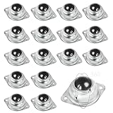20 PCS 1" Roller Ball Transfer Bearings, 360º Rotation Universal Ball Casters, 400Lbs Carbon Steel R
