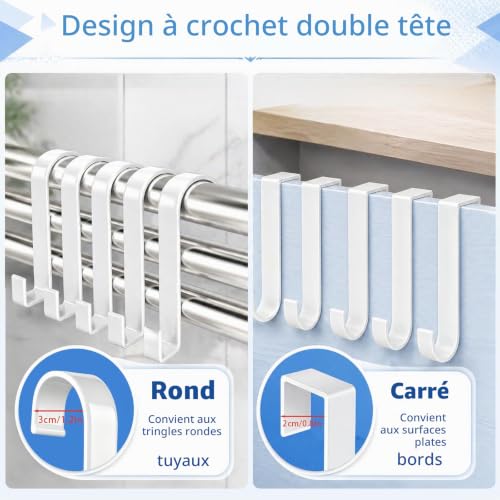 Wosyoodo 6 Pièces crochets pour porte-serviettes radiateur – vue 5