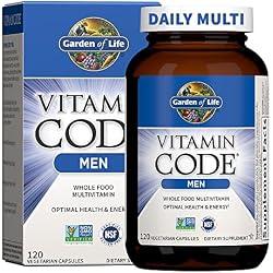 Garden of Life Vitamin Code Mens Multivitamin with Probiotics, 120 Capsules | Heart Health, Prostate Health and Digestive Support, Non-GMO