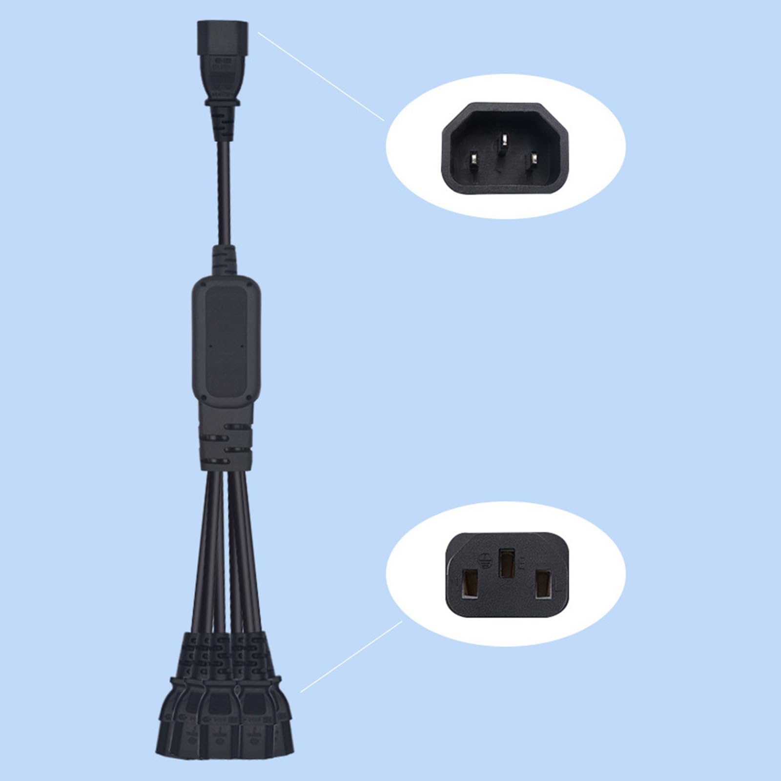 Seamless Connectivities IEC320 C14-Stecker auf 6 x C13-Buchse, Splitter, Netzkabel, Netzkabel, 2500 W