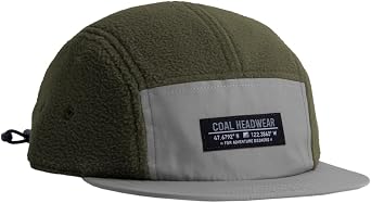 Coal Bridger Fleece 5 Panel Cap Hat - Warm Soft Fleece, Flat Brim, Adjustable - Outdoor Casual Everyday