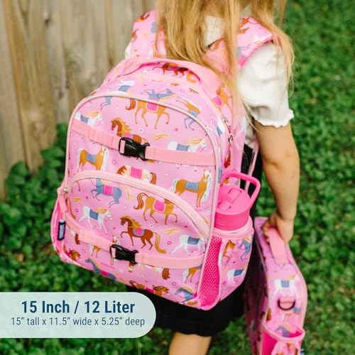 Image of Wildkin 15 inch Kids Backpack for School & Travel - Durable, Padded, Multiple Pockets, Boys & Girls Ages 5-10